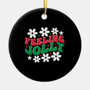 Xmas Gift Feeling Jolly Ceramic Tree Decoration