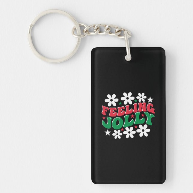 Xmas Gift Feeling Jolly Key Ring (Front)