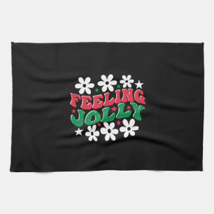 Xmas Gift Feeling Jolly Tea Towel