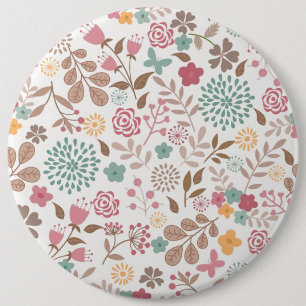 Xmas Gift Floral 4 Seasons 6 Cm Round Badge