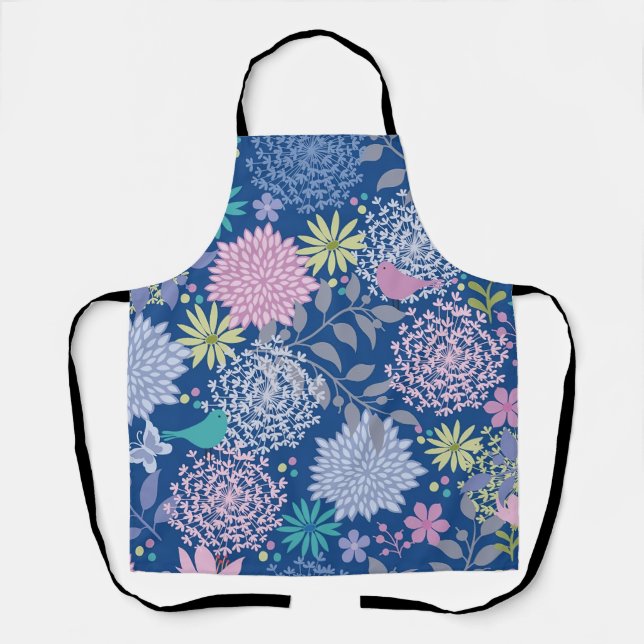 Xmas Gift Floral 60th Birthday Apron (Front)