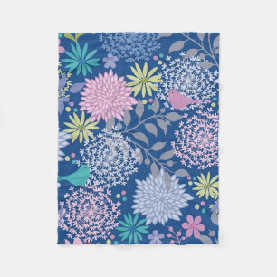Xmas Gift Floral 60th Birthday Fleece Blanket