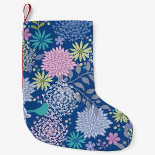 Xmas Gift Floral 60th Birthday Small Christmas Stocking