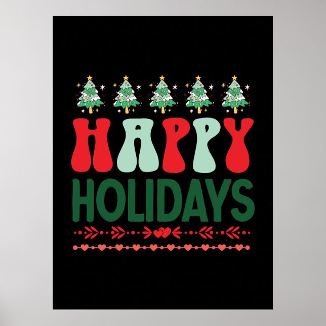 Xmas Gift Happy Holidays Poster (Front)