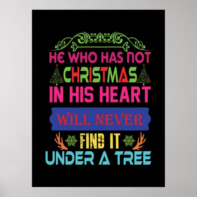 Xmas Gift He Who Has Not Christmas Poster (Front)