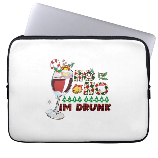 Xmas Gift Ho Ho Holy Sheet Laptop Sleeve (Front)
