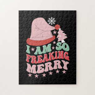 Xmas Gift I Am So Freaking Merry Jigsaw Puzzle