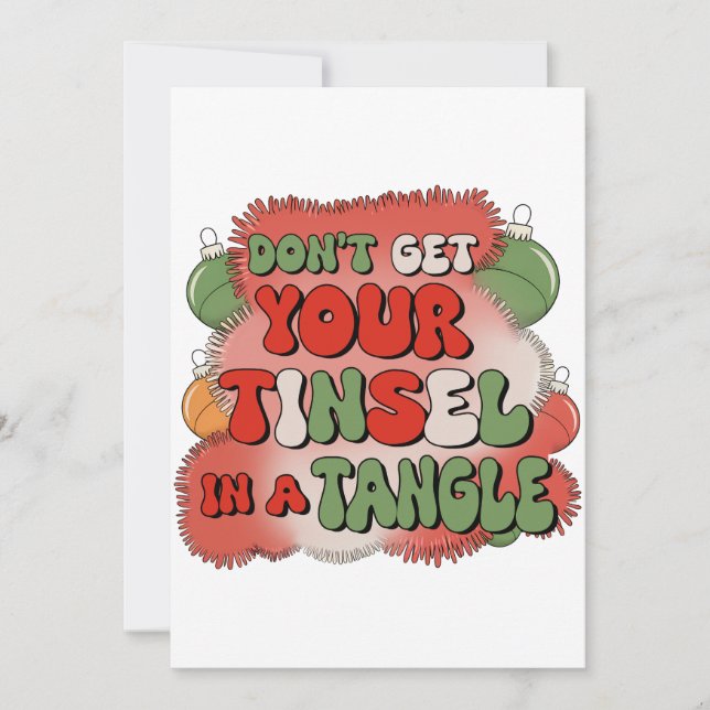 Xmas Gift In A Tangle Invitation (Front)