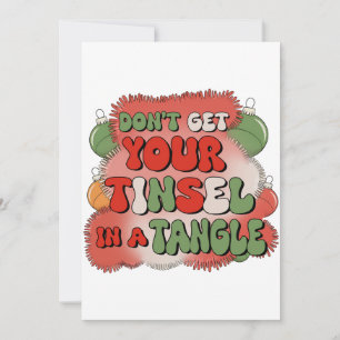 Xmas Gift In A Tangle Invitation