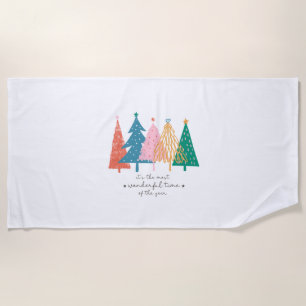 Xmas Gift It Is The Most Wonderful Time Beach Towel