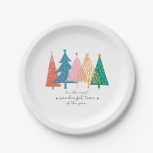 Xmas Gift It Is The Most Wonderful Time Paper Plate
