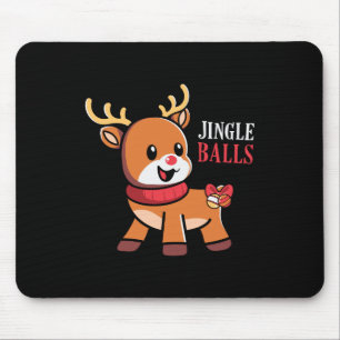 Xmas Gift Jingle Balls Reindeer Mouse Pad