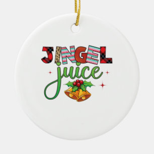 Xmas Gift Jingle Juice Ceramic Tree Decoration