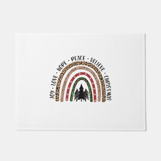 Xmas Gift Joy Love Hope Peace Doormat (Front)
