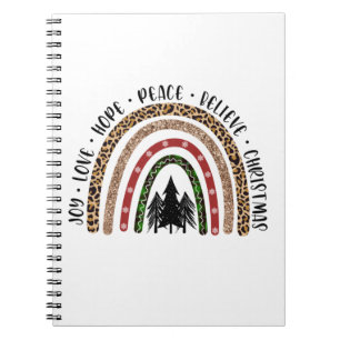 Xmas Gift Joy Love Hope Peace Notebook