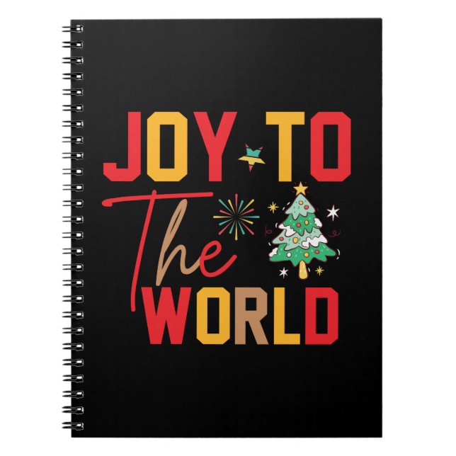 Xmas Gift Joy To The World Notebook (Front)