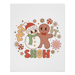 Xmas Gift Let It Snow Poster