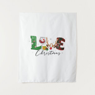 Xmas Gift Love Christmas Tapestry