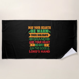 Xmas Gift May Your Hearth Be Warm Beach Towel