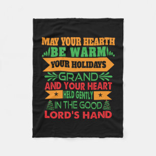 Xmas Gift May Your Hearth Be Warm Fleece Blanket