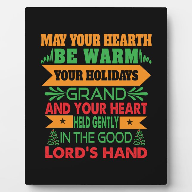 Xmas Gift May Your Hearth Be Warm Plaque (Front)