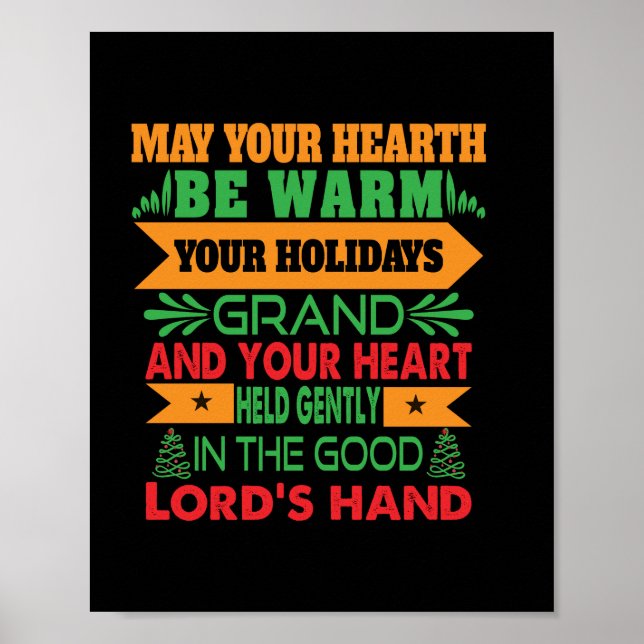 Xmas Gift May Your Hearth Be Warm Poster (Front)
