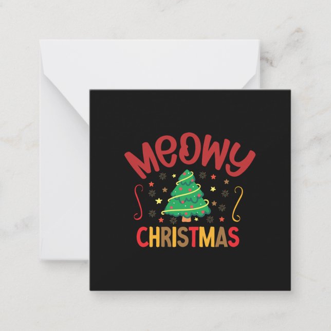 Xmas Gift Meowy Christmas Card (Front)