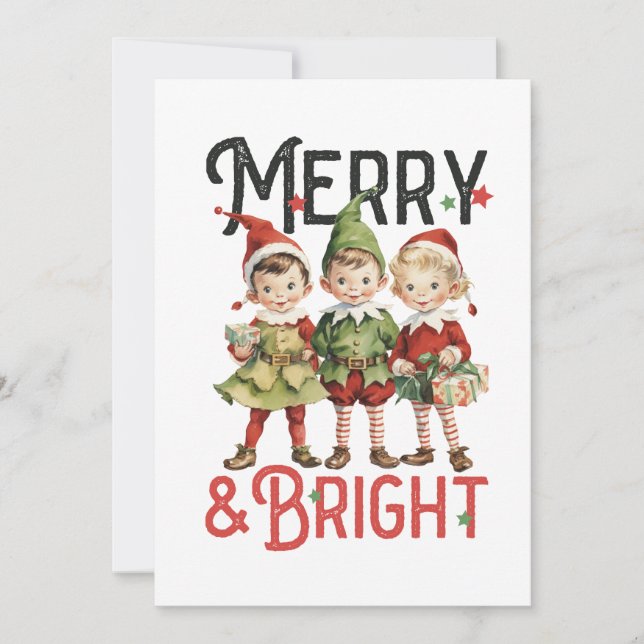 Xmas Gift Merry and Bright Invitation (Front)