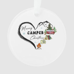 Xmas Gift Merry Camper Christmas Ornament