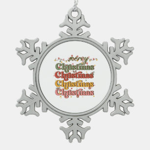 Xmas Gift Merry Christmas Christmas Snowflake Pewter Christmas Ornament