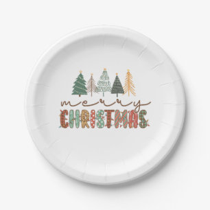 Xmas Gift Merry Christmas Paper Plate