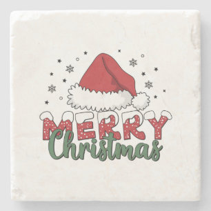 Xmas Gift Merry Christmas Stone Coaster