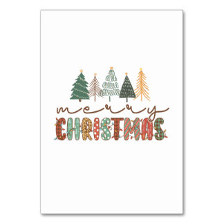 Xmas Gift Merry Christmas Table Number