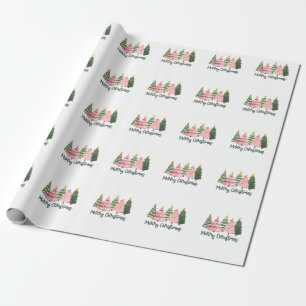 Xmas Gift Merry Christmas Tree Wrapping Paper