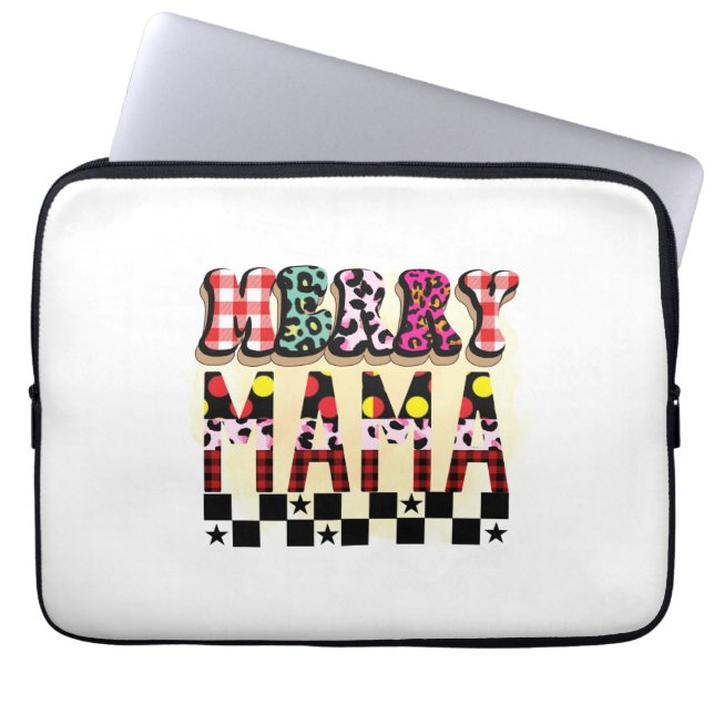 Xmas Gift Merry Mama Laptop Sleeve (Front)