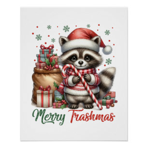 Xmas Gift Merry Trashmas Poster