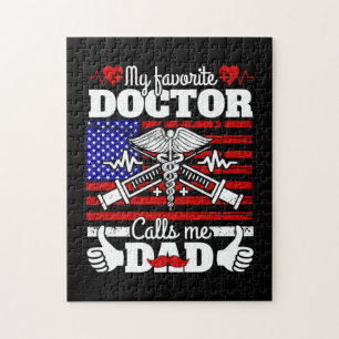Xmas Gift My Favourite Doctor Calls Me Dad Jigsaw Puzzle
