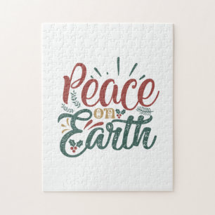 Xmas Gift Peace On Earth Jigsaw Puzzle