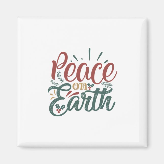 Xmas Gift | Peace On Earth Magnet (Front)