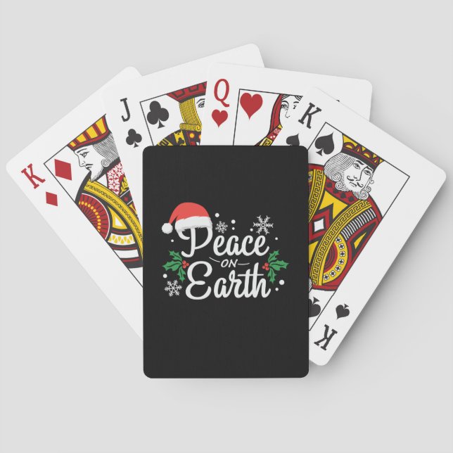 Xmas Gift Peace On Earth Playing Cards (Back)