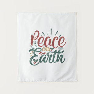 Xmas Gift Peace On Earth Tapestry