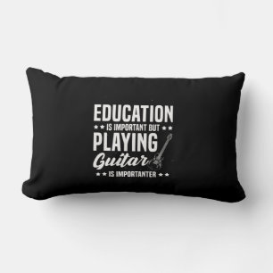 Xmas Gift Playing Guitar Is Important Lumbar Cushion
