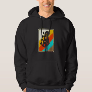 Xmas Gift Retro Vintage Guitar Player Hoodie