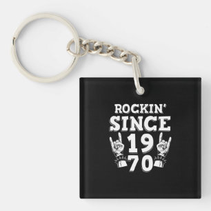 Xmas Gift Rockin Since 1970 Key Ring