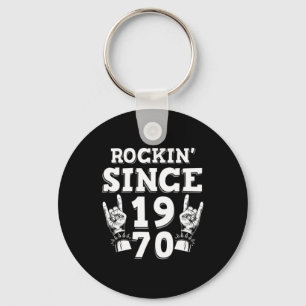 Xmas Gift Rockin Since 1970 Key Ring