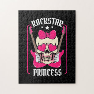 Xmas Gift   Rockstar Princess Skull Jigsaw Puzzle