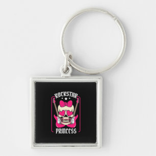 Xmas Gift   Rockstar Princess Skull Key Ring