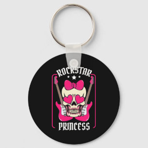 Xmas Gift   Rockstar Princess Skull Key Ring