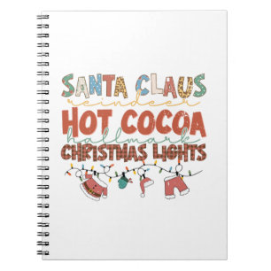 Xmas Gift Santa ClausChristmas Lights Notebook