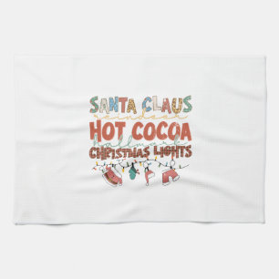 Xmas Gift Santa ClausChristmas Lights Tea Towel